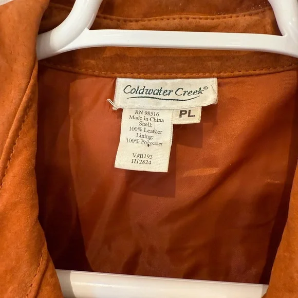 Coldwater Creek Orange Suede Blazer - Picture 2 of 4